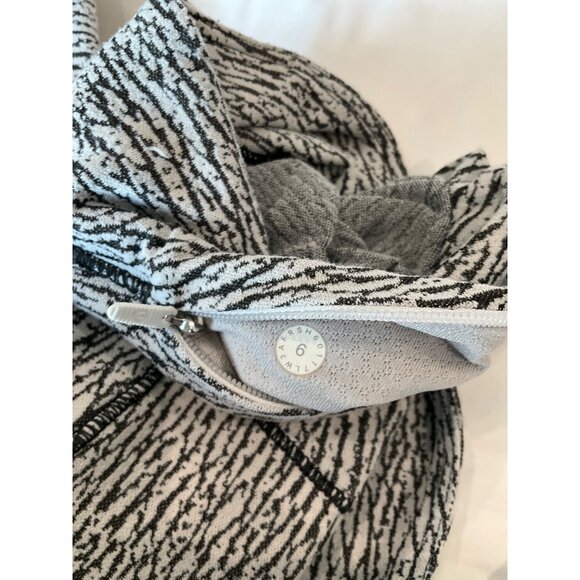 Lululemon Squad Goals Hoodie Sheer Luon Pebble Jacquard White Black 6 - Picture 8 of 8